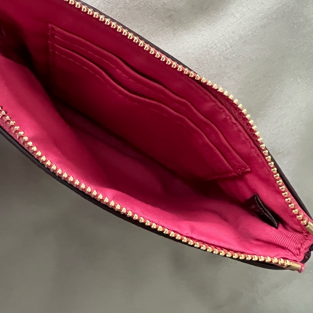 Coach Corner Zip Wristlet with Horse and Carriage - Strawberry Haze - NWOT - Picture 3 of 5